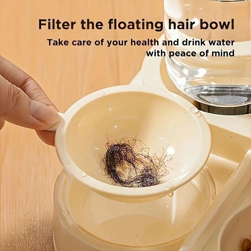 2-in-1 Automatic Pet Feeder & Water Dispenser | Mess-Free Dry & Wet Separation