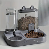 2-in-1 Automatic Pet Feeder & Water Dispenser | Mess-Free Dry & Wet Separation