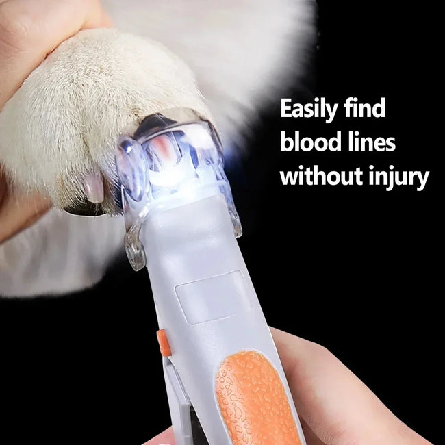 Pet Nail Clipper with LED Light – Stainless Steel Cat & Dog Nail Trimmer